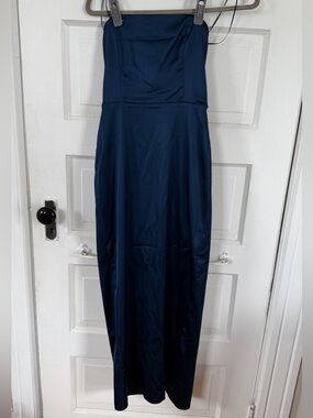 Abercrombie & Fitch Strapless Navy Gown